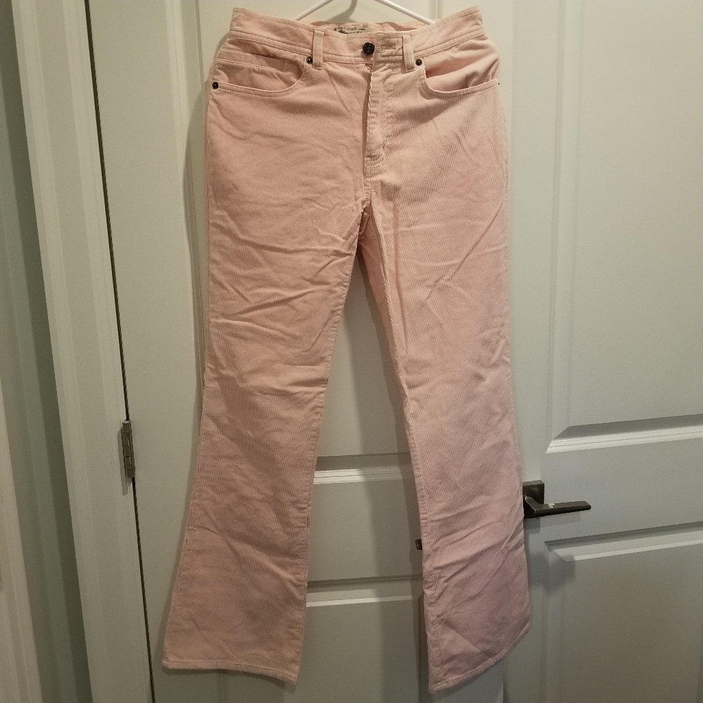 Corduroy Baby Pink Bootcut Pants
